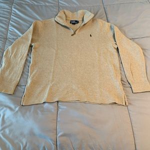 Polo Ralph Lauren Tan/Beige Quarterzip. Size Medium
